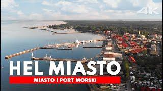 Miasto HEL z drona 4K, Port morski Hel, Aerial drone footage