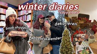 book shopping, decorating the apartment, making some advent calendars ️winter diaries