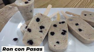 Los mejores helados para negocio/ Helados  caseros cremosos de Ron con pasas