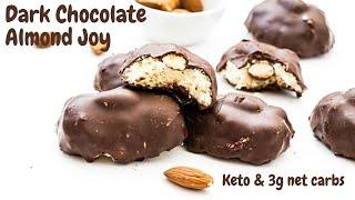 Dark Chocolate Almond Joy Candy Bars - Keto & Low Carb Recipe - LowCarbSpark