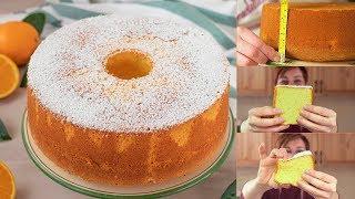 ORANGE CHIFFON CAKE Easy Recipe by Benedetta - Tall and Soft American Donut