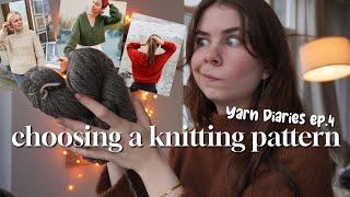 Choosing the Perfect Pattern for My Handspun Yarn & Swatch Knitting!  The Yarn Diaries ep. 04 