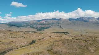 Aerial video of the Kurai steppe