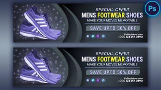 Web Banner Design | Ecommerce Website Banner Design | Ecommerce Shoe Banner Design | Adobe Photoshop