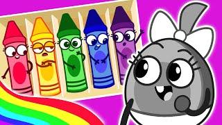 Rainbow Mixer Song  Five Funny Pencils & Where Did All the Colors Go? 