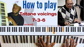 Learn how to use Tritone voicing on 7-3-6   chord progressions | Piano Tutorial