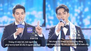 Vietsub Nam Vương Tuấn Ngọc, Á vương Minh Toại trả lời ứng xử tiếng Anh Top 2 Mr World Vietnam 2024