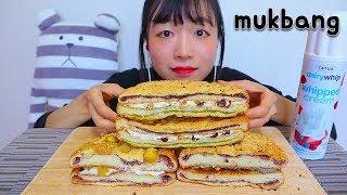 맘모스 빵과 뚜레쥬르 흑심 품은 맘모스, 밤이 듬뿍 맘모스 디저트 먹방 MAMMOTH BREAD MUKBANG マンモスパン 食いショー