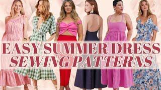 10 easy Summer dress patterns for beginners & simple sewing projects! Simplicity, McCalls & Vogue 