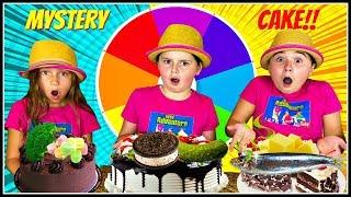 MYSTERY WHEEL of CAKE CHALLENGE!  Kids Play Mystery Cake Challenge Game!