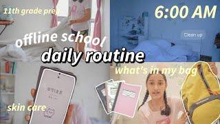 Productive 6am daily routine first day of offline school | New session as a 11th grader, study vlog