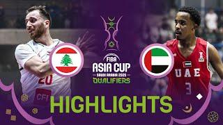 Lebanon  v UAE  | Highlights | FIBA Asia Cup 2025 Qualifiers