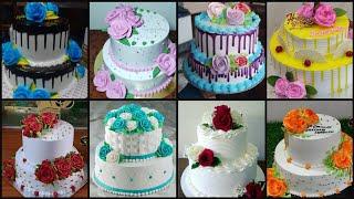 Yummy Two Tier Cake Decoration || Best Easy Simple & Beautiful Two Tier Cake Design for Beginners