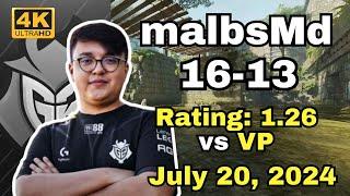 【4K】G2 malbsMd vs VP (ancient) | July 20, 2024 #cs2 #pov