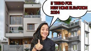 Top 5 exterior home design trends 2024 , home elevation design 2024 #interiordesign