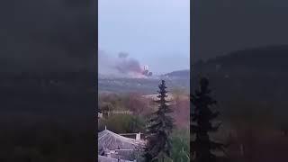 Russian's Ammunition storage exploding at occupied by LNR (Lughansk) territory, Irmene