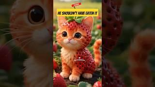 The Berries Got to Him First... 🫐 #delicious #animalfusion #aiart #cutecat