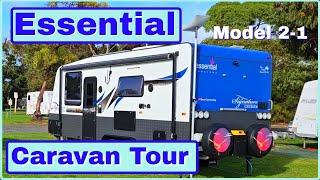 Essential Signature Cruiser 2-1, 19 ft 2020 model caravan, inside tour and outside tour, Caravanning