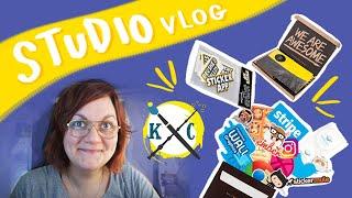 STUDIO VLOG | New Tattoo + Opening Sample Packs from StickerApp, Noissue, AwesomeMerch etc.