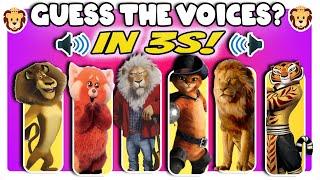 Guess Character By Their Voices In 3 SECONDS?|Netflix Puss In Boots Quiz, Shrek 5,madagascar 3 l #1