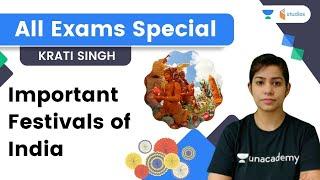 Important Festivals of India | GK | All Exams Special | wifistudy Studios | Krati Singh