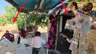 Nomadic life: Repairing and renovating the hut of orphans with the help of a benevolent videographer