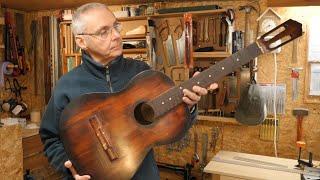 My 50 year old acoustic guitar repair challenge - Part 1 removing frets