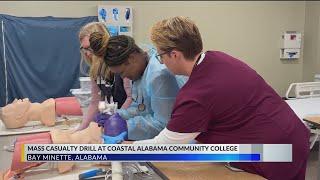 Health care students at Coastal Alabama get hands-on experience with mass casualty drill