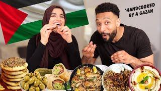 MIDDLE EASTERN FOOD MUKBANG | Falafel, Mujaddara, Musakhan, Maftool + Manaqeesh