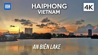 [4K] Haiphong, Vietnam - Beautiful sunset at An Bien Lake - Lach Tray Street