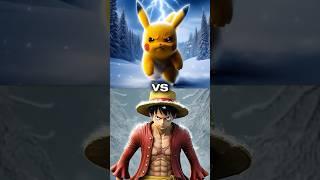 Pikachu vs One Piece #pikachu #onepiece #luffy #zoro