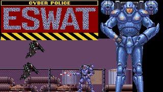 Cyber Police ESWAT (MD · Sega Mega Drive) video game port | full game (hard mode) session 