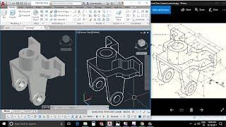 AutoCAD 3D Exercises / PressPull Command With Easy Steps / Mechanical Part Model 10