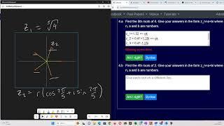 This video shows you how to answer question 4 in the tutorial on complex numbers in Babbage.
