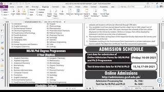 GCUF M Phil / PhD Admission Guide and answers to students Questions