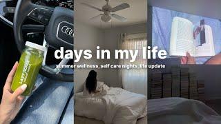 vlog: summer wellness days in my life, self care nights, and more