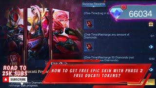 HOW TO GET "FREE" DUCATI/EPIC SKIN USING FREE TOKENS IN MLBB X DUCATI EVENT PHASE 2 2024 | MLBB