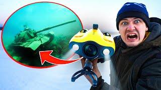 Found Military Tank Using Underwater Drone! How did it get there?