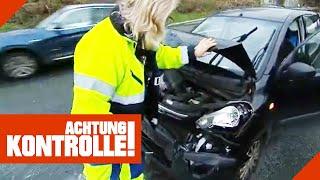 Auffahrunfall auf Autobahn: "Die sind nicht ganz sauber hier!" 1/2 | Achtung Kontrolle | Kabel Eins