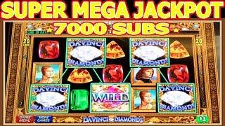 RARE HIT!!! MEGA JACKPOT HANDPAY  DAVINCI DIAMOND HIGH LIMIT SLOT MACHINE 