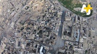 Drone Images Show Ancient City Of Aleppo In Ruins From War