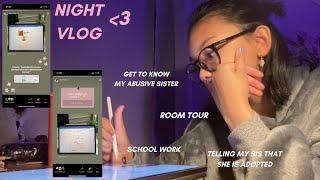 Night Vlog 0.2 ( + with my loud sister ) | Naura TV