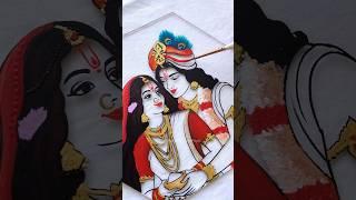 Glass Painting Radha Krishna Tutorial  ️ #shorts