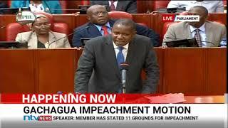 Kibwezi West MP Mutuse Mwengi gives notice of motion to impeach DP Gachagua