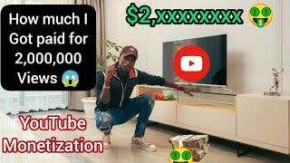 How much YouTube paid me for video with 2M VIEWS in Nairobi, Kenya.