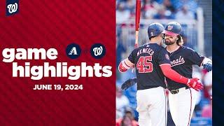 D-backs vs. Nationals Game Highlights (6/19/24) | MLB Highlights