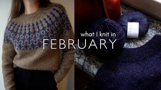 February Knits - May Sweater, Claudia Gloves, and No Frills