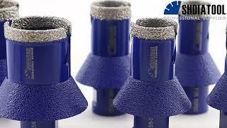 SHDIATOOL Diamond Drilling Chamfer Milling Bits for Enlarging Grinding Trimming Tile Ceramic Marble