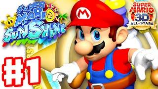 Super Mario Sunshine - Gameplay Walkthrough Part 1 - Bianco Hills 100%! (Super Mario 3D All Stars)