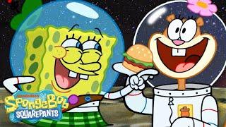 SpongeBob Flies to the Moon!  w/ Sandy | "Goons on the Moon" Full Scene | SpongeBob